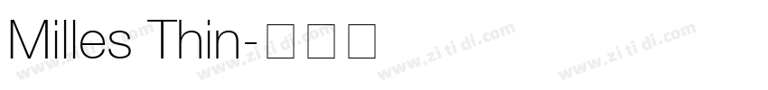 Milles Thin字体转换